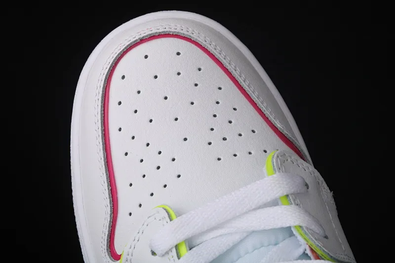 All categories Air Jordan Jordan series basketball shoes Air Jordan 1 Mid Air Jordan 1 Mid AJ1 Joe 1 mid-top white, yellow and pink candy color CV4611-100